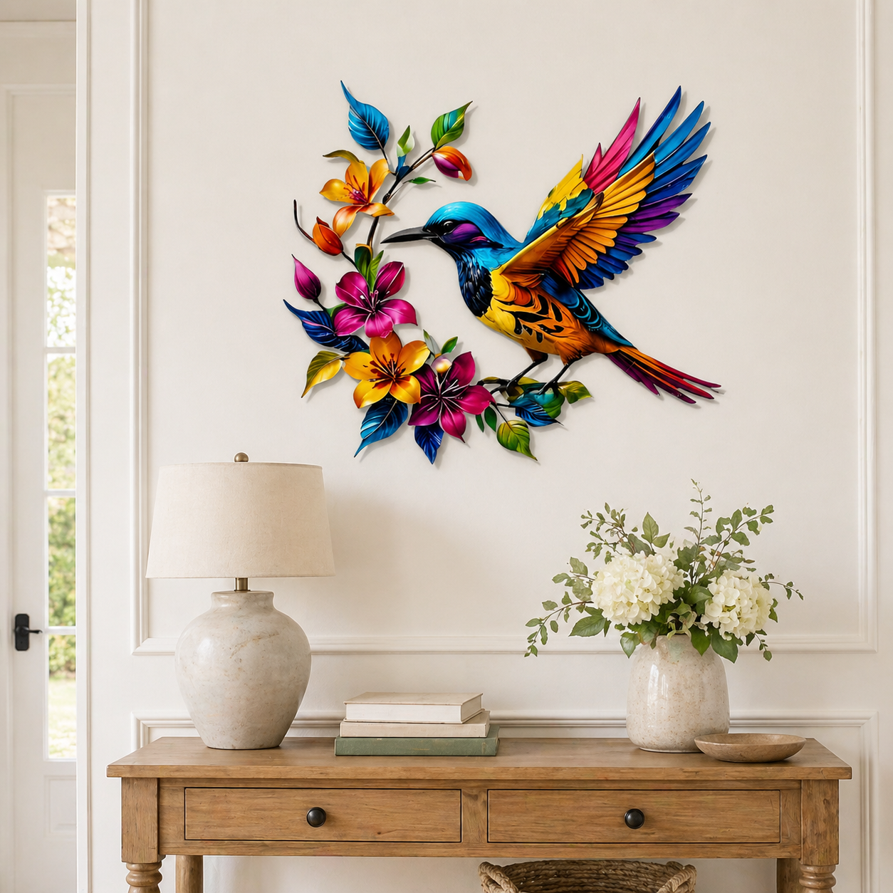 Bluebird Blossom metalen wanddecoratie  🐦🌸✨