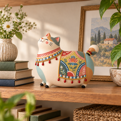 🎨 Speelse Volkskunst Teckelfiguurtje — Folk Art Stijl