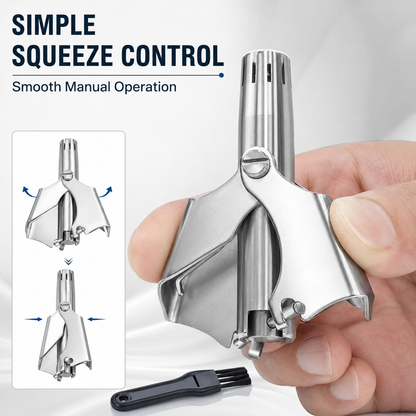 ✂️ Handmatige neushaartrimmer – Nauwkeurig trimmen. Geen batterij nodig.