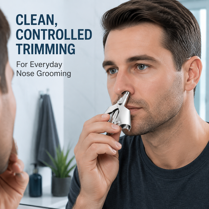 ✂️ Handmatige neushaartrimmer – Nauwkeurig trimmen. Geen batterij nodig.