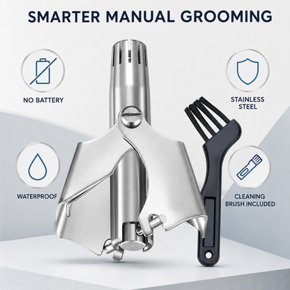 ✂️ Handmatige neushaartrimmer – Nauwkeurig trimmen. Geen batterij nodig.