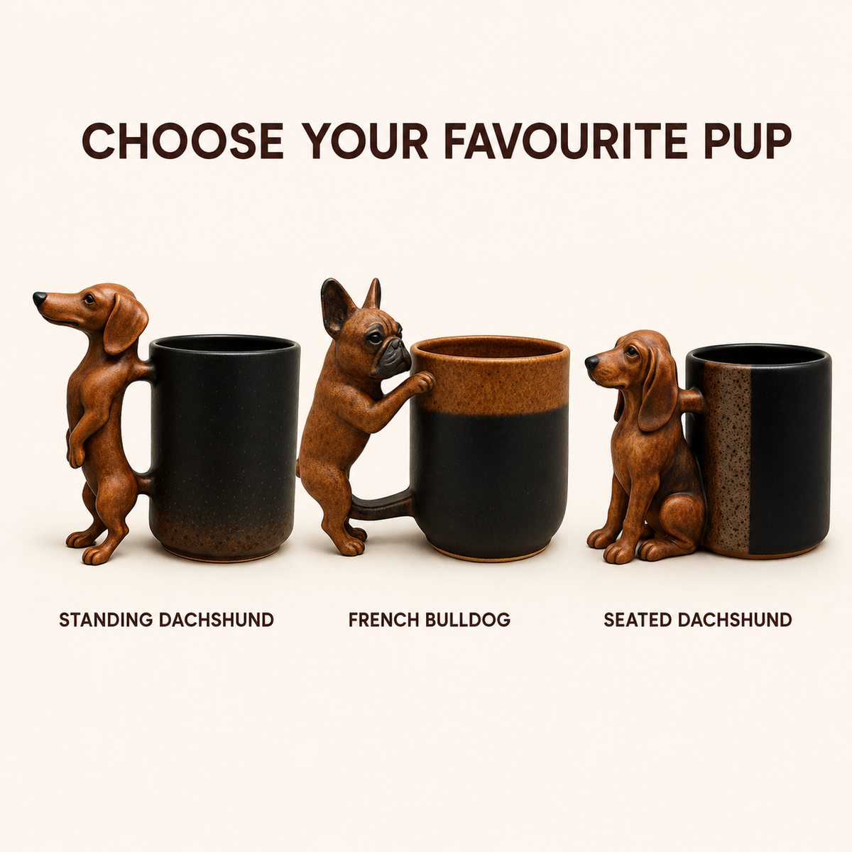 🐶☕ Handgemaakte Teckel Mok – Elke Mok Is Uniek!