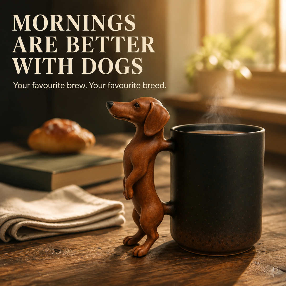 🐶☕ Handgemaakte Teckel Mok – Elke Mok Is Uniek!