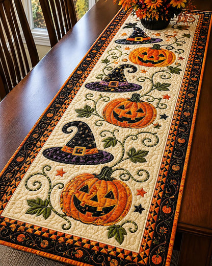 🎃 Halloween-tafelkleed met quiltpatroon – gezellige herfstdecoratie in een handomdraai
