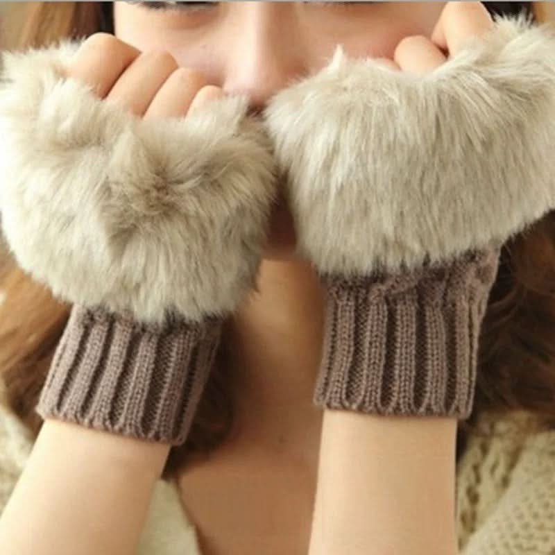 💕KOOP 1 KRIJG 1 GRATIS🔥 Fuzzy Zacht Gebreide Warme Vingerloze Handschoenen