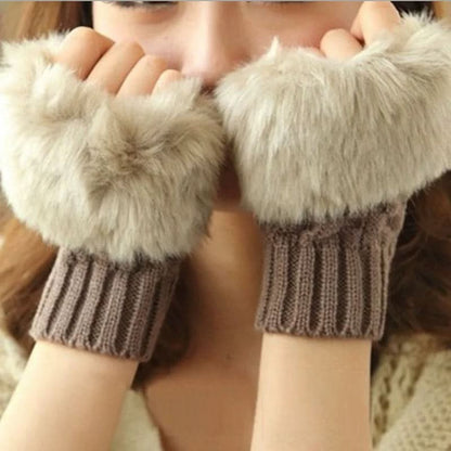 💕KOOP 1 KRIJG 1 GRATIS🔥 Fuzzy Zacht Gebreide Warme Vingerloze Handschoenen