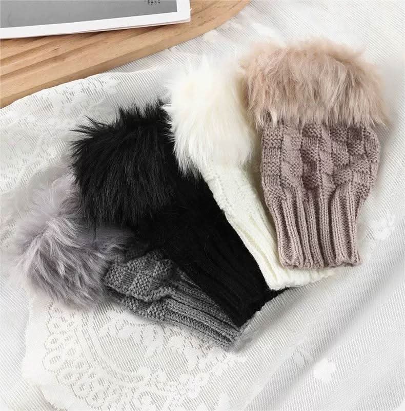 💕KOOP 1 KRIJG 1 GRATIS🔥 Fuzzy Zacht Gebreide Warme Vingerloze Handschoenen