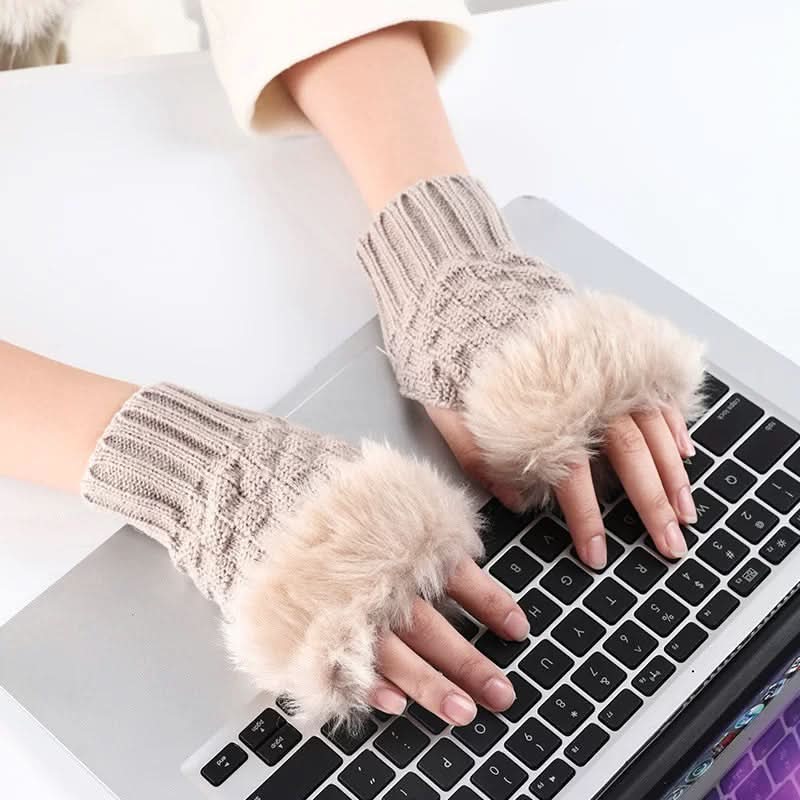 💕KOOP 1 KRIJG 1 GRATIS🔥 Fuzzy Zacht Gebreide Warme Vingerloze Handschoenen