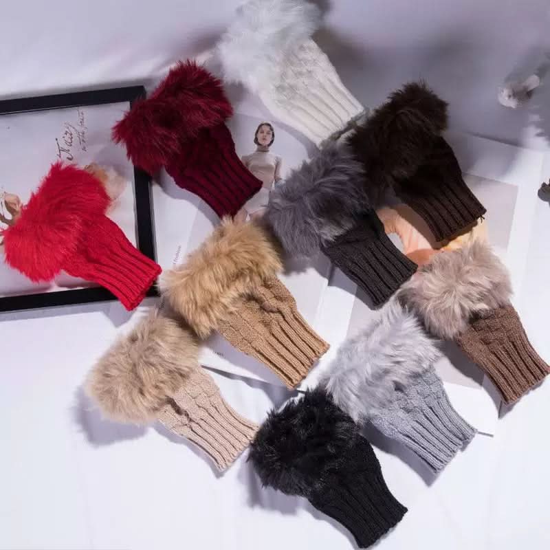 💕KOOP 1 KRIJG 1 GRATIS🔥 Fuzzy Zacht Gebreide Warme Vingerloze Handschoenen