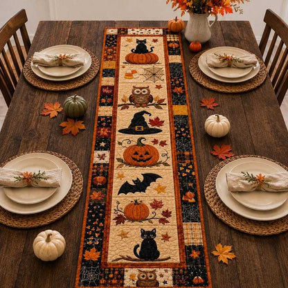 🎃 Halloween-tafelkleed met quiltpatroon – gezellige herfstdecoratie in een handomdraai