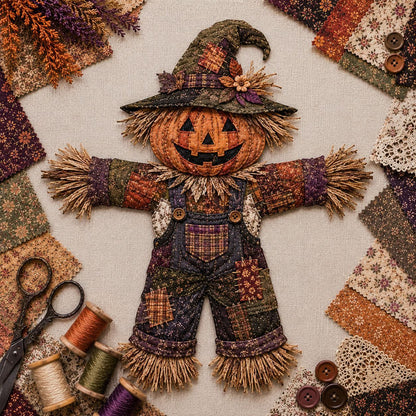 🎃🧵 Halloween Patchwork DIY Set – Maak Je Eigen Spookachtige Kunstwerk!