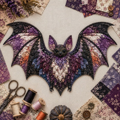 🎃🧵 Halloween Patchwork DIY Set – Maak Je Eigen Spookachtige Kunstwerk!