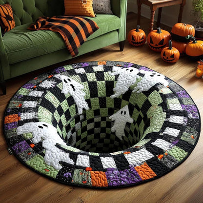 🔥 VANDAAG 50% KORTING 🎃 3D-skelet Vortex gewatteerd rond Halloween-vloerkleed