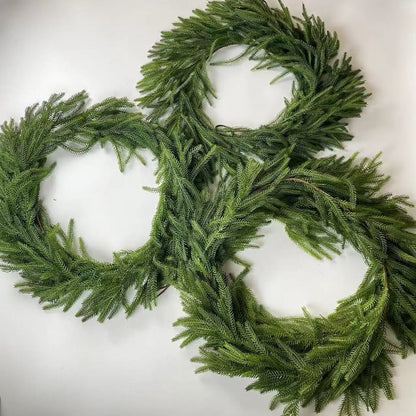 Faux Greenery Knockford dennennaalden zacht rubber rotan Garland