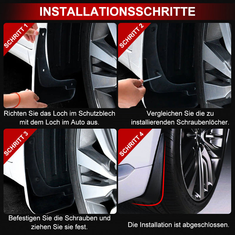 Universele spatborden voor banden, Automotive, zonder boren (4 stuks)
