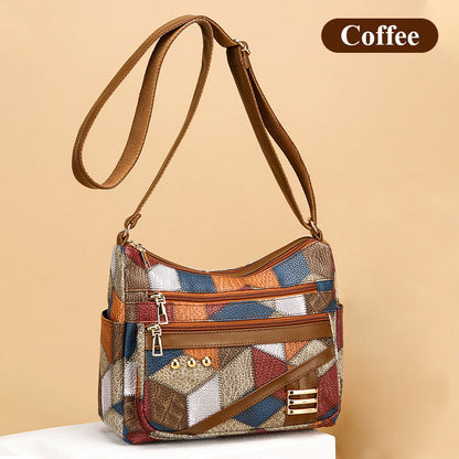 🔥Vintage Tas Met Geometrisch Patroon En Verstelbare Band👜