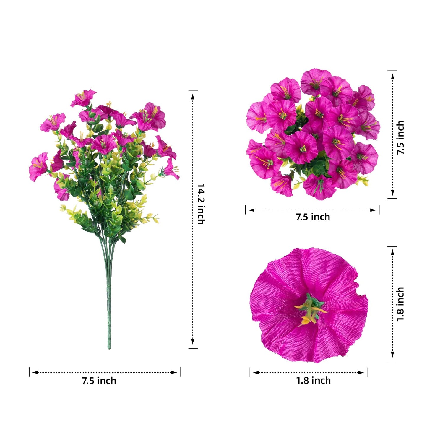 🌸 UV-Bestendige Kunst Petunia's – Altijd Kleurrijke Bloemen, Zonder Onderhoud! 🌿✨