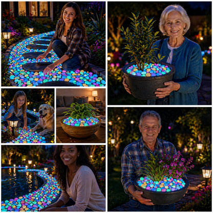 Tover Elke Buitenruimte om tot een Lichtgevend Wonderland! 🌙🐻✨ Kleurrijke glow-in-the-dark tuinsteen
