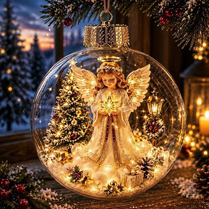 🎄Gloeiende kerstdiorama-kerstbal – Een kleine winterwereld in je handen