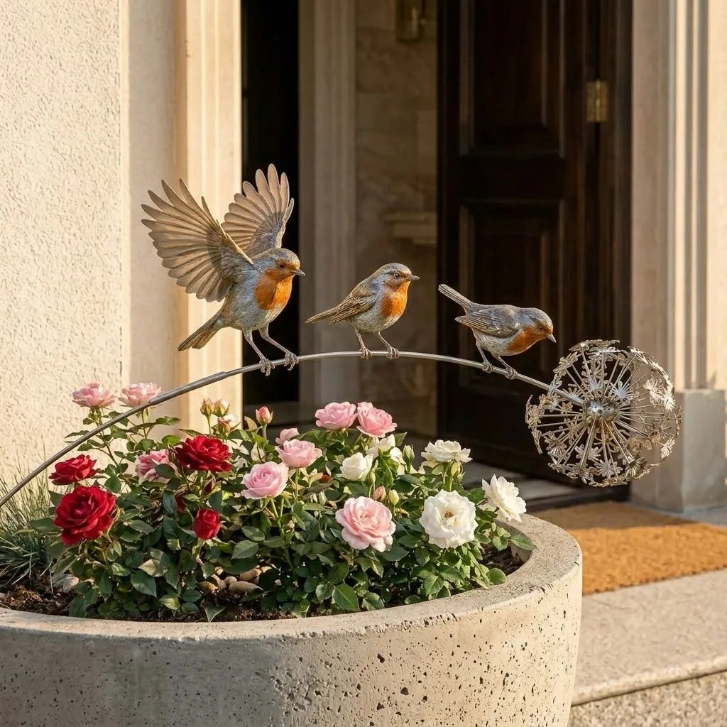 Liefdevolle Roodborst Tuinsteker – Herinnering & Rust in je Tuin 🕊️🌿💫