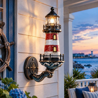 ⚓✨ Vintage Kust Vuurtoren Wandlamp – Breng de Zee in Huis!