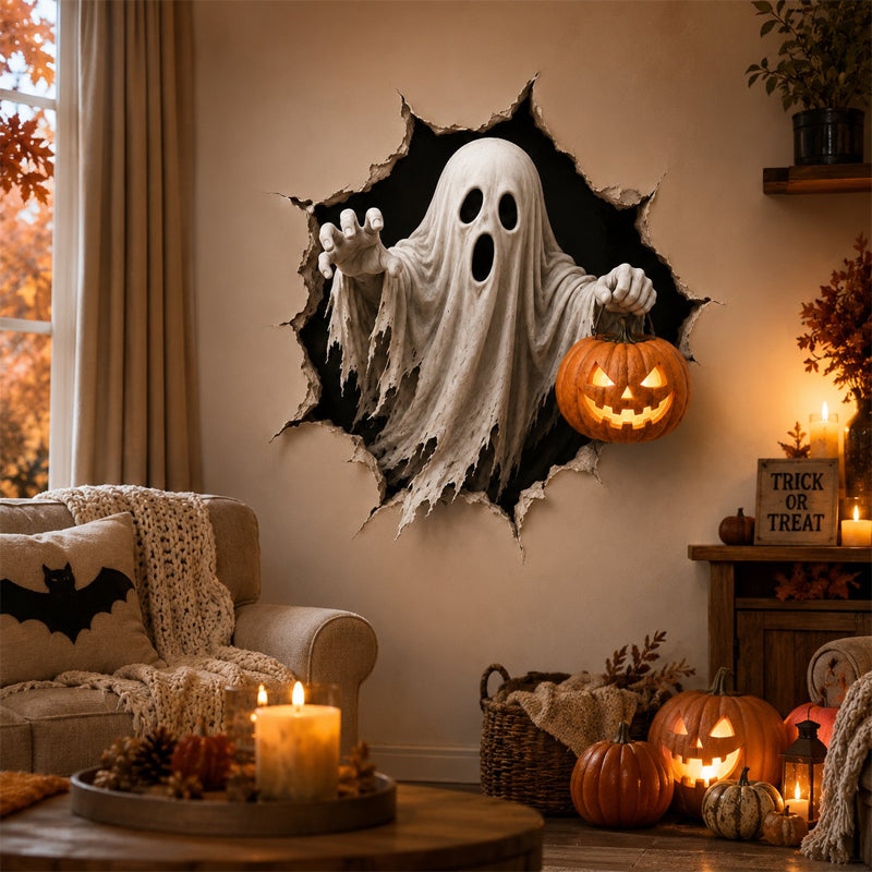 🎃👻 Halloween 3D Muursticker – Laat je Muur Tot Leven Komen! 🕷️