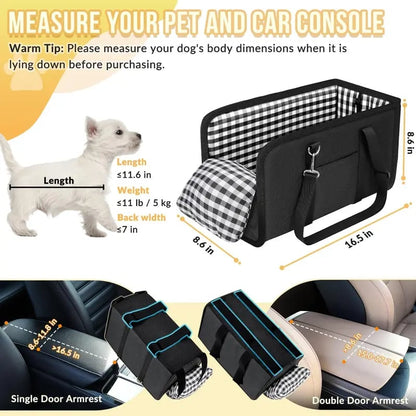 🔥2026 HOT SALE 50% KORTING – Onmisbare autostoel voor honden voor op de middenconsole – Boosterzitje voor kleine huisdieren dat angst verlicht🐶🚗