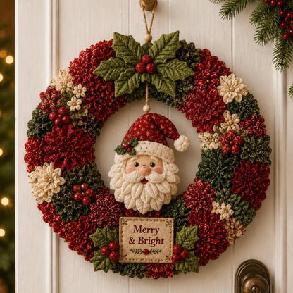 🎄 DIY Kerstkranspakket met prikbordkunst – Handgemaakte kerstdeurdecoratie
