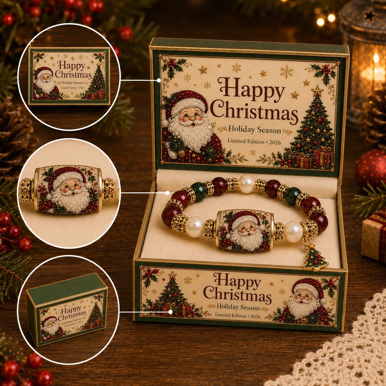 💥 Laatste dag: 50% KORTING – 🎄 Armband uit de Christmas Magic-collectie — Beperkte oplage