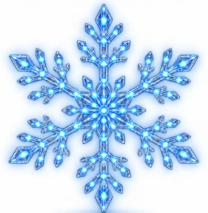 ❄️✨ LED-wandlampjes in de vorm van sneeuwvlokken — 3D-kerstversiering met afstandsbediening, blauwe en witte gloed