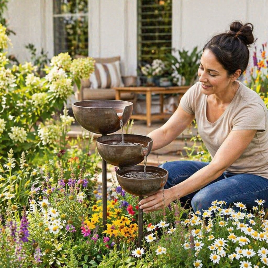 🔥Superaanbieding: 50% KORTING🔥Breng je tuin weer tot leven – Rustgevend, trapsgewijs regenopvangbad voor vogels, om tuindieren te verwelkomen🌿🐦