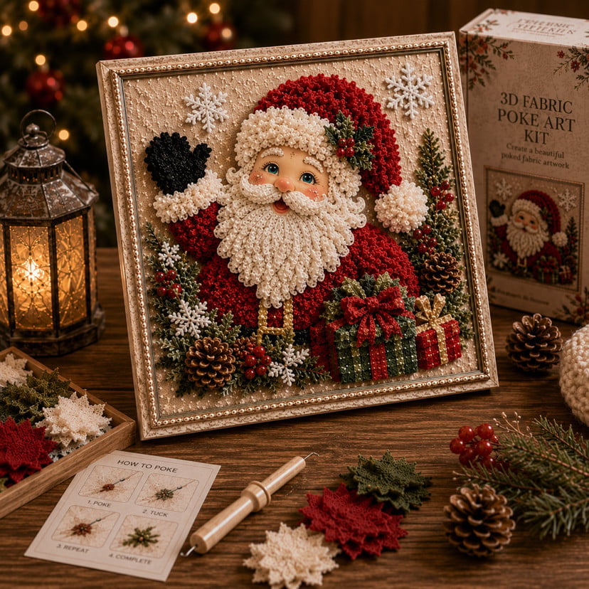 🎁🎅3D-kerststempelset voor stof