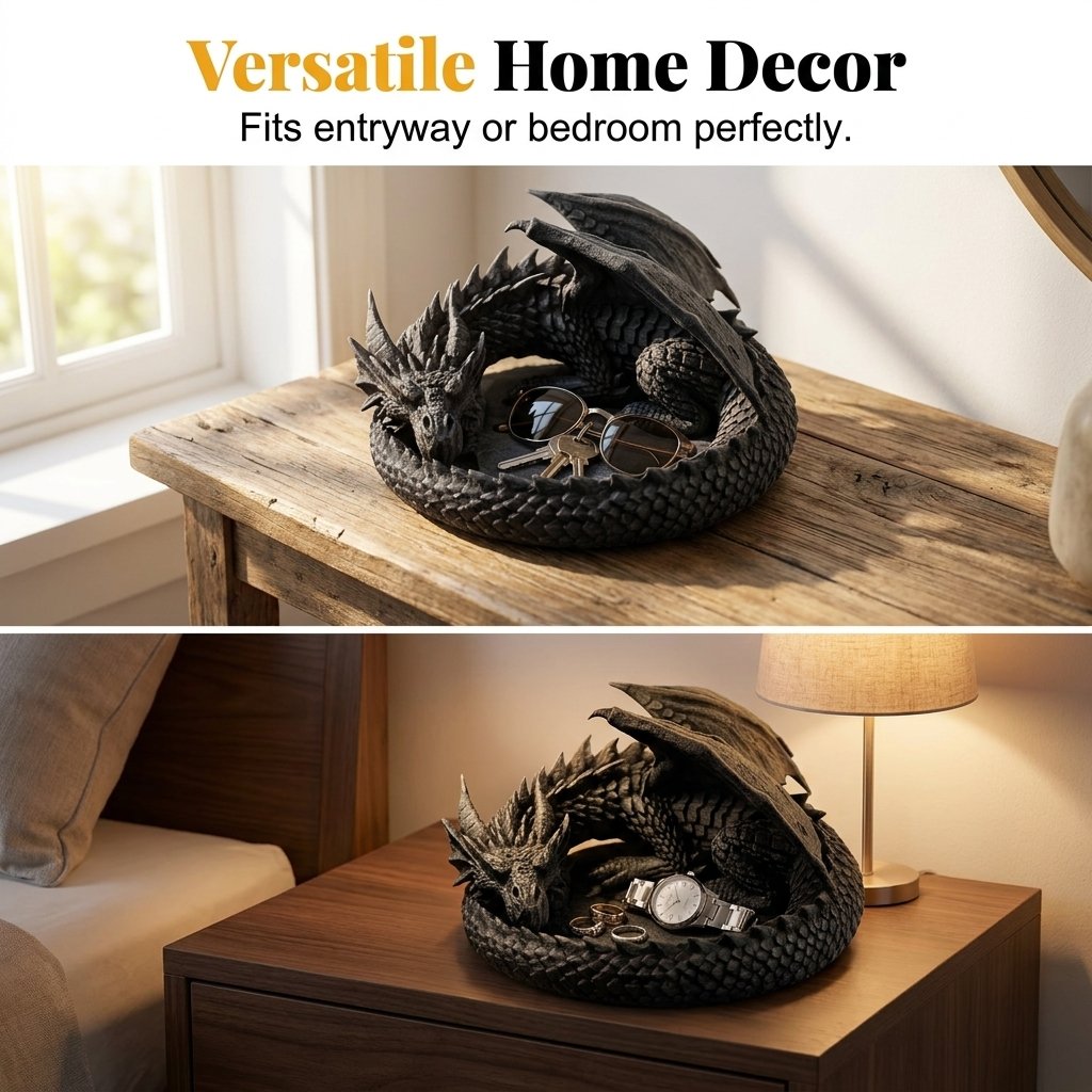 🐉Dragon Guardian 3D-geprinte opbergbak – De schat van de draak!