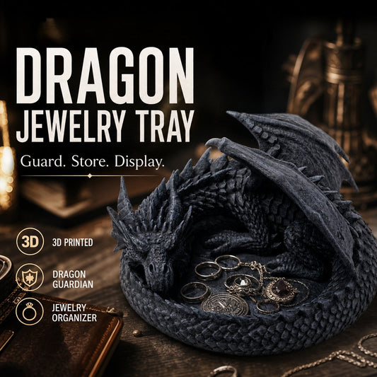 🐉Dragon Guardian 3D-geprinte opbergbak – De schat van de draak!