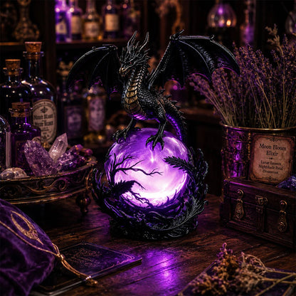 🔮Gotische draken-LED-kristallenbol voor een donkere, esthetische inrichting