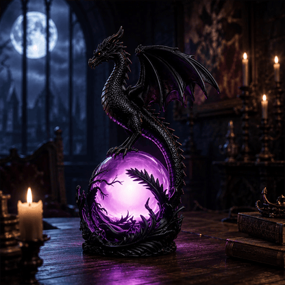 🔮Gotische draken-LED-kristallenbol voor een donkere, esthetische inrichting