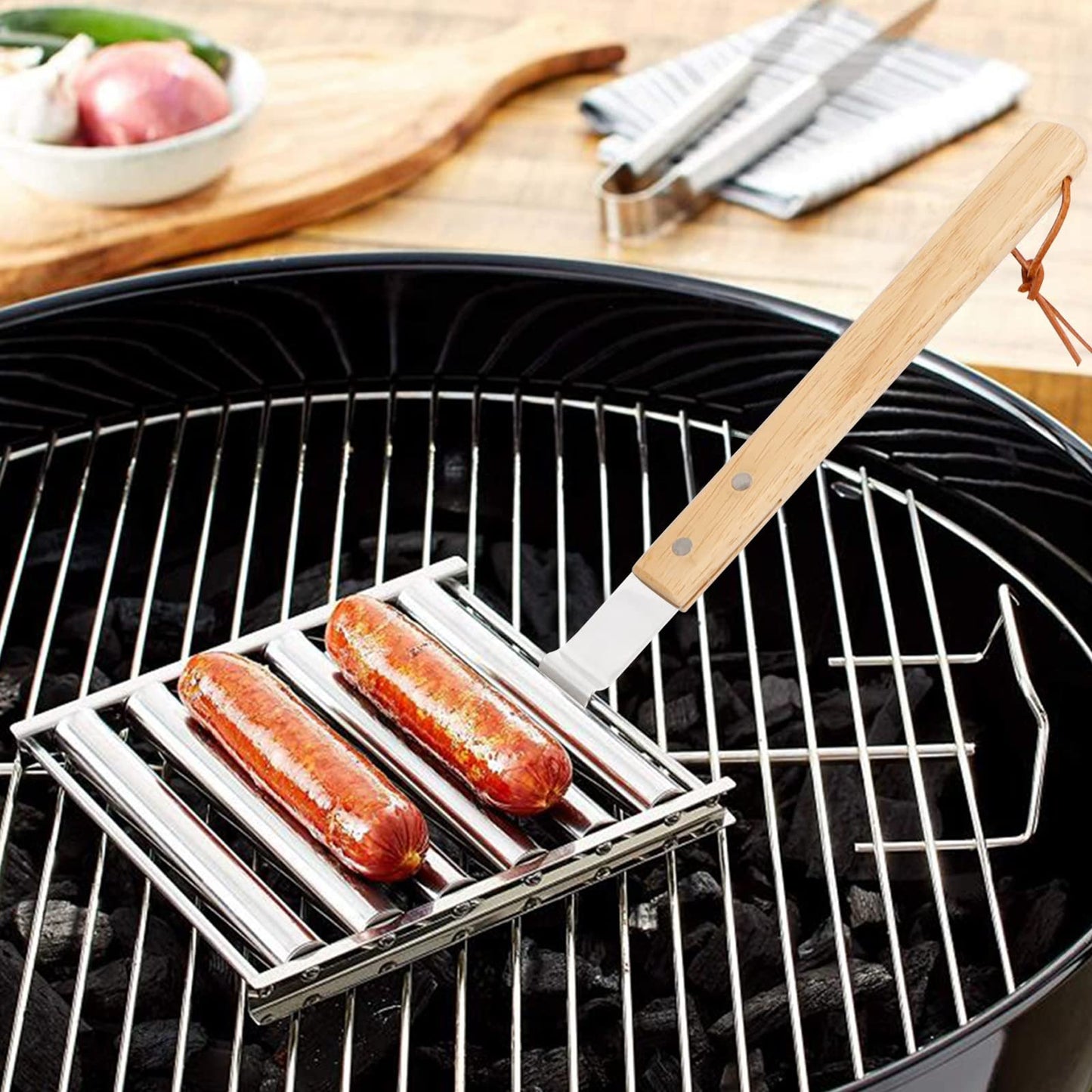 🔥Laatste dag: 49% KORTING - De Slimme Hotdog Roller voor Perfecte BBQ Resultaten! 🌭🔥🍖