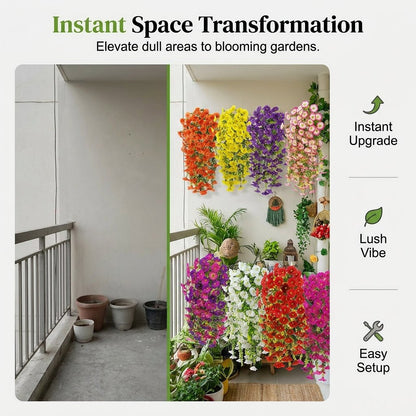 Decoratieve Kunstmatige Winde Hangmand – Vier Seizoenen Bloei 🌸🏡🌿
