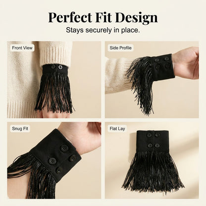 Elegante, afneembare kanten manchetten met korte mouwen – Stijlvolle accessoires in de vorm van valse mouwen voor blouses en jurken