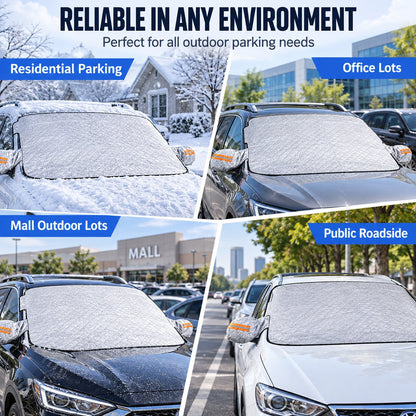 ❄️☀️ 4-Seizoenen Auto-Ruitcover – Bescherm je Voorruit tegen IJs, Sneeuw & Zon