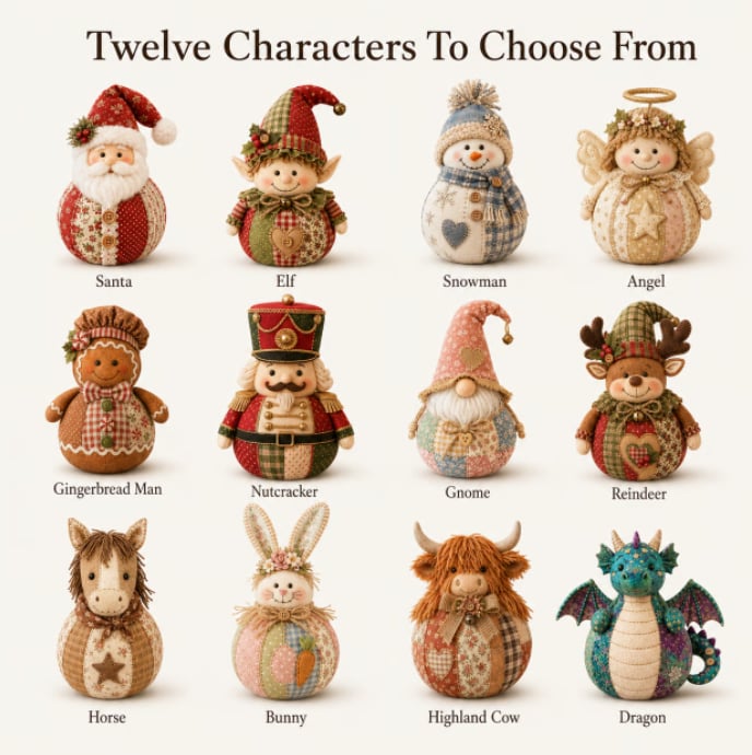 🔥Limited Time Sale 49% OFF - 🎄🎅Patchwork Fabric Doll DIY Kit