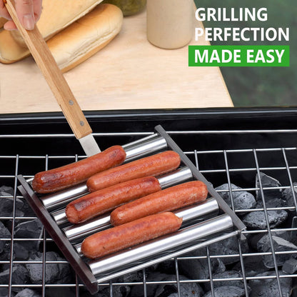 🔥Laatste dag: 49% KORTING - De Slimme Hotdog Roller voor Perfecte BBQ Resultaten! 🌭🔥🍖