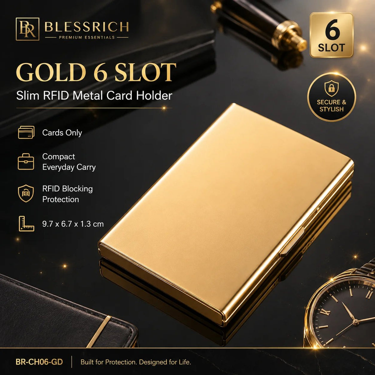 ✨💳 Metalen RFID Kaarthouder – Compact design, slimme organisatie 🔐