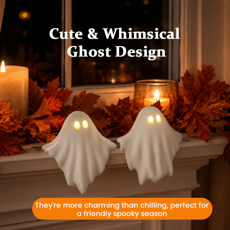 👻✨ Lichtgevend spookje als decoratie — breng alvast een gezellige Halloween-sfeer in huis! 🕯️🎃