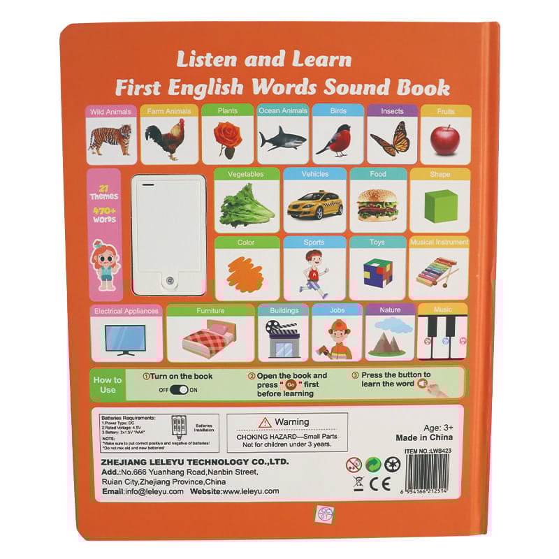 My First English Toy Sound - 470+ woorden, 21 thema's & leuke woordspelletjes! Perfect taalspeelgoed voor kinderen! 🇬🇧🔊