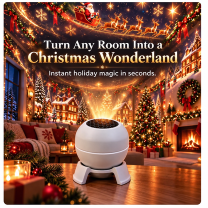 🎅🌠 Compacte Kerstlichtprojector – Geniet van Feestelijke Projecties Zonder Slingers of Ladders!