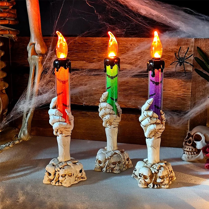 🕯️LED-kaarsdecoratie in de vorm van een spookhand voor Halloween