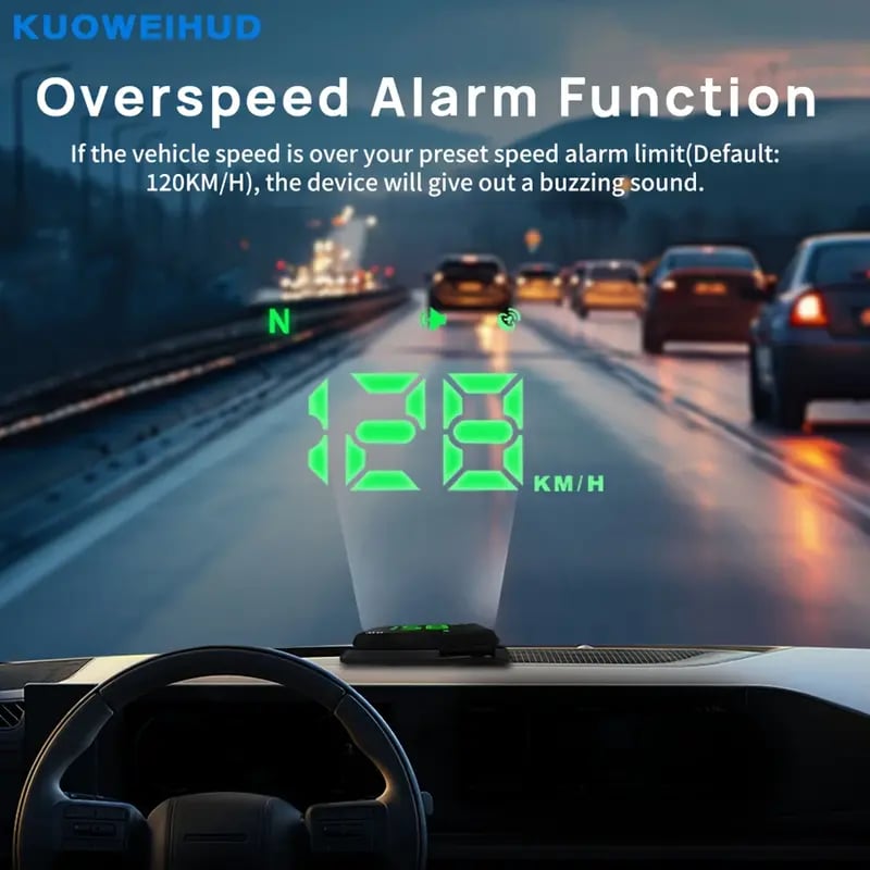 🔥🔥Slimme GPS HUD Snelheidsmeter – Altijd Focus op de Weg 🚘📊✨