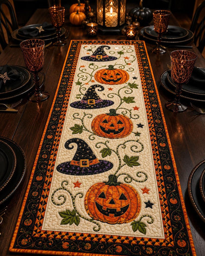 🎃 Halloween-tafelkleed met quiltpatroon – gezellige herfstdecoratie in een handomdraai