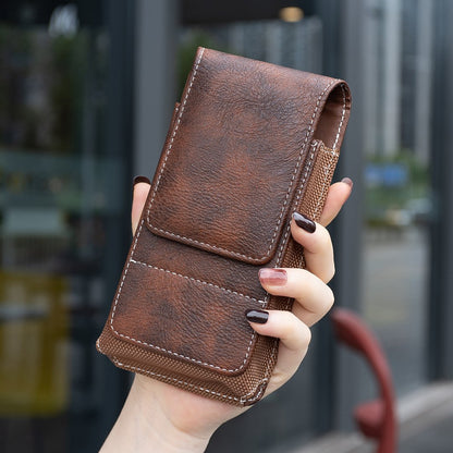 ⚡Grote korting | Heupriem-telefoonhoesje 📱 Leren holster met meerdere vakken en kaarthouder